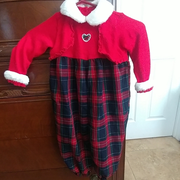 Girls 24 month Christmas Ugly Sweater Romper - Picture 1 of 6
